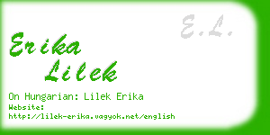 erika lilek business card